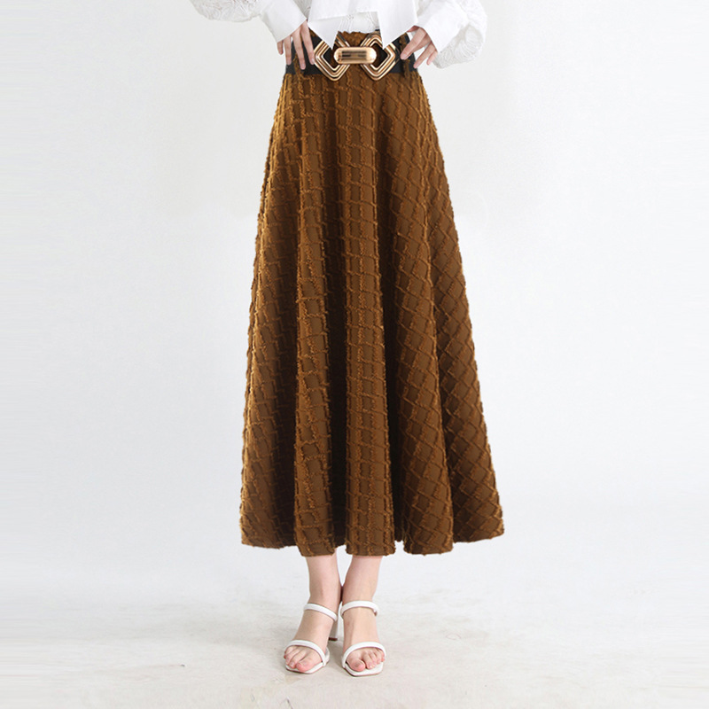 Fashion high waist spring skirt patterns retro slim long skirt