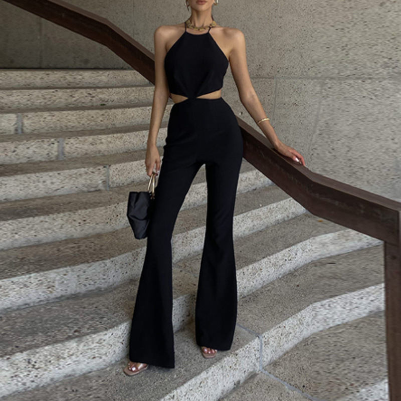 Sexy slim sleeveless European style spring and summer jumpsuit