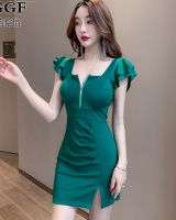 Cover belly package hip overalls sexy slim low-cut dress
