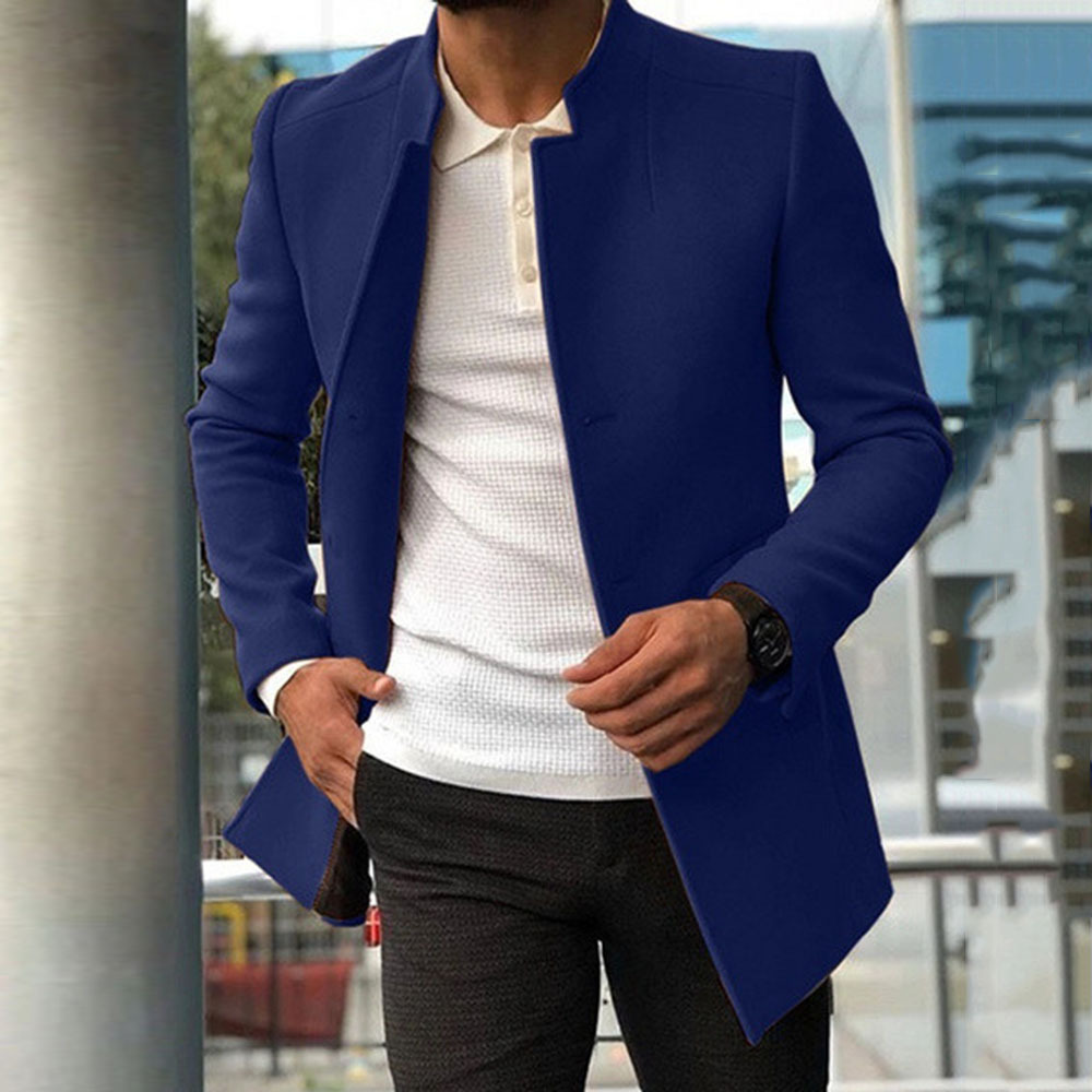 Fashion slim business suit Casual pure overcoat for men