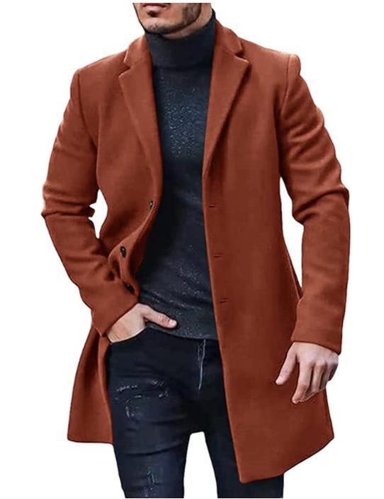 European style woolen coat woolen windbreaker for men