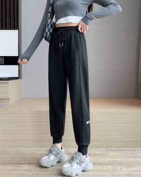 Loose pure cotton sweatpants sports casual pants for women
