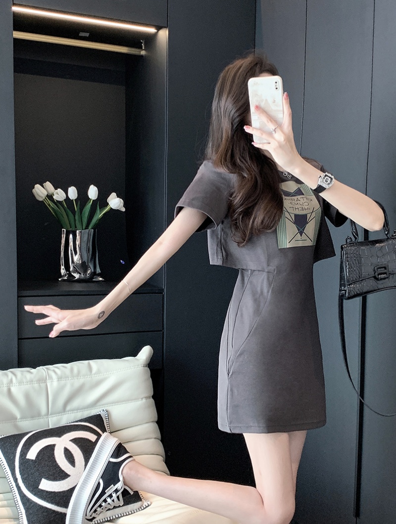 Korean style dress spring and summer T-shirt