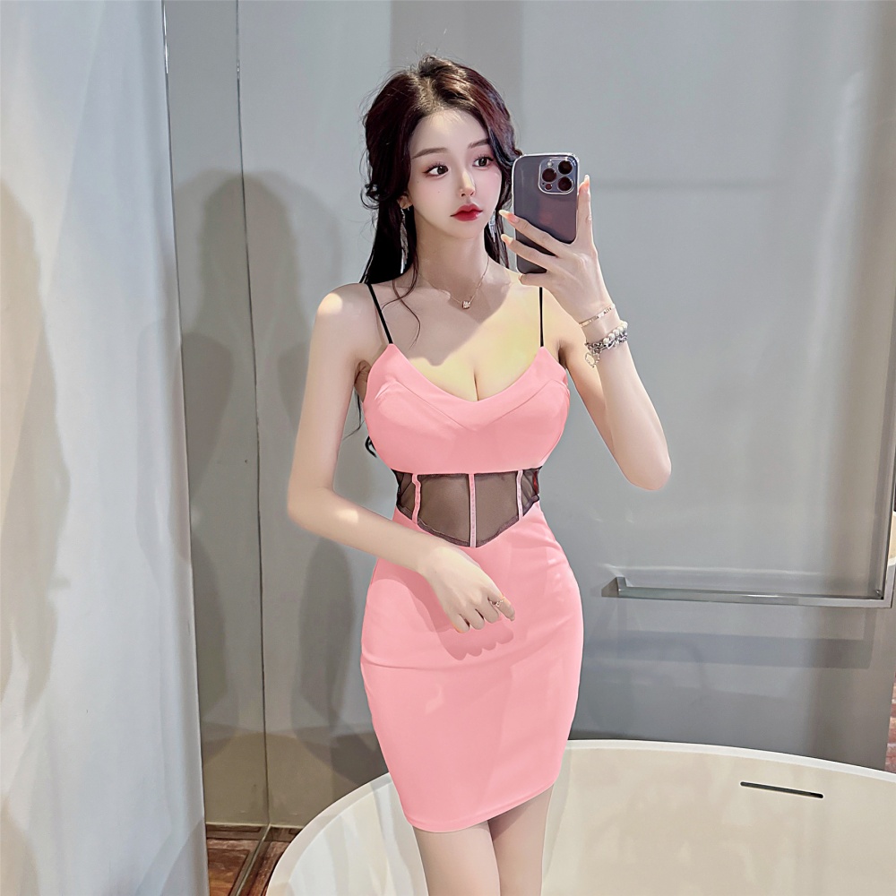 Slim perspective European style sexy dress for women