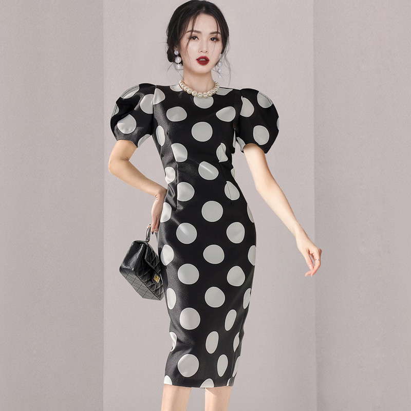 Korean style long fashion temperament summer dress for women