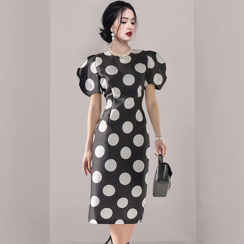 Korean style long fashion temperament summer dress for women