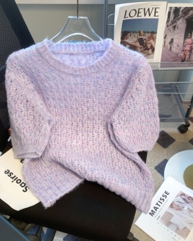 Hollow short sleeve tops tender spring sweater for women