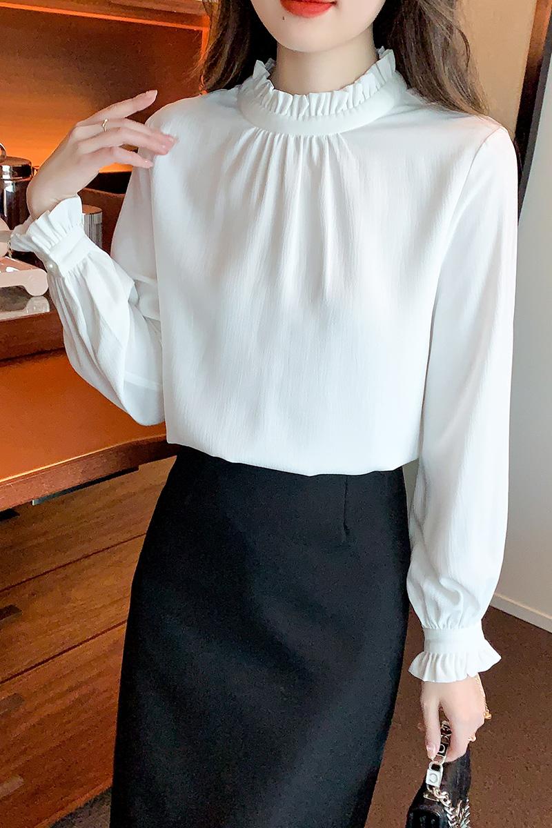 Elegant tops long sleeve shirt for women