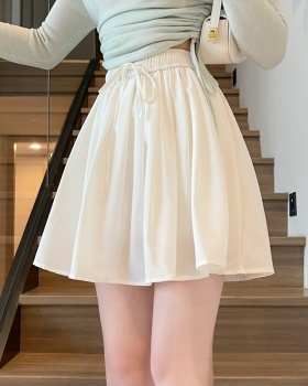 High waist drape short skirt pleated skirt for women