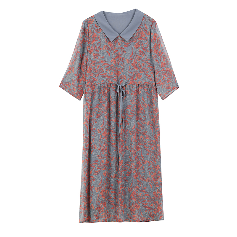 Spring and summer floral dress for women