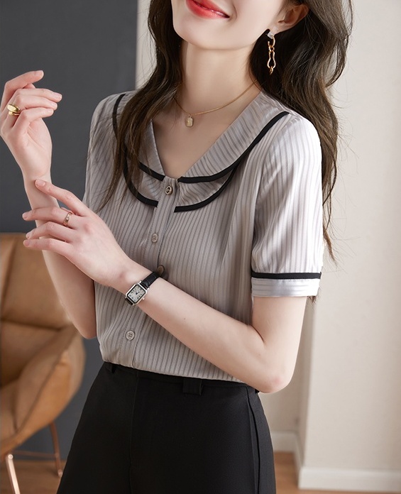 Stripe Casual tops summer loose shirt for women