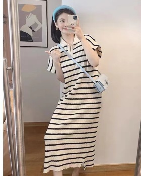 Stripe long dress fashion dress for women