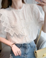 Casual lace shirt splice tops for women