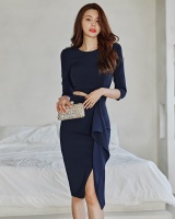 Short sleeve sexy dress Korean style slim T-back