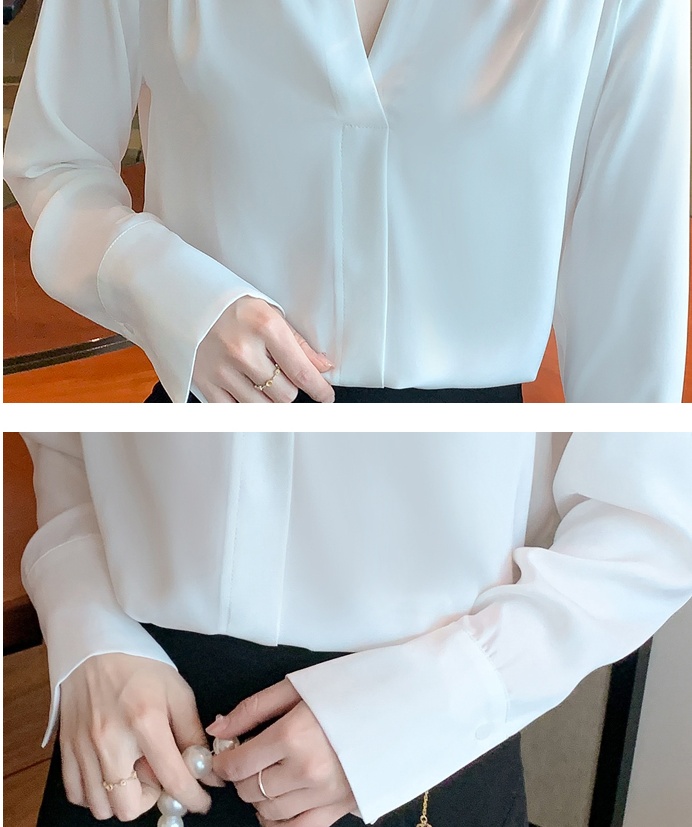 Commuting all-match shirt long sleeve bottoming tops for women