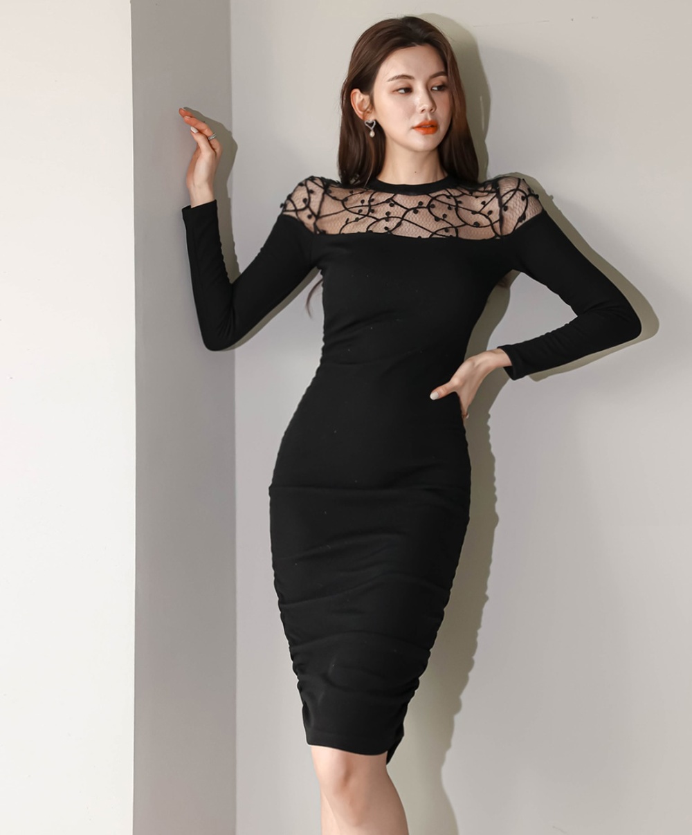 Round neck T-back spring and summer dress for women