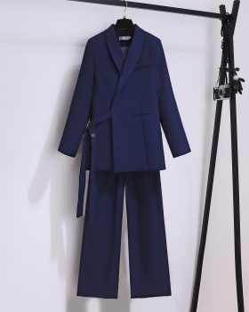 Wide leg slim business suit Casual coat 2pcs set for women