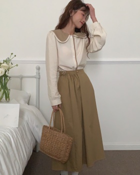 Korean style skirt mixed colors shirt 2pcs set