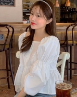 France style square collar sweet loose shirt