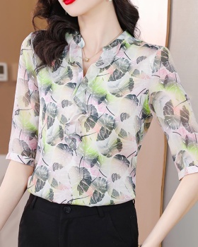 Printing shirt short sleeve small shirt for women