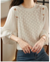 Slim France style small shirt sweet tops for women