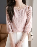 Cover belly white chiffon shirt summer tops