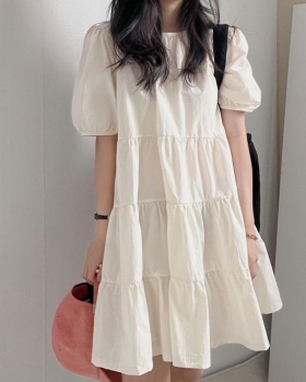 Puff sleeve Korean style refreshing loose dress