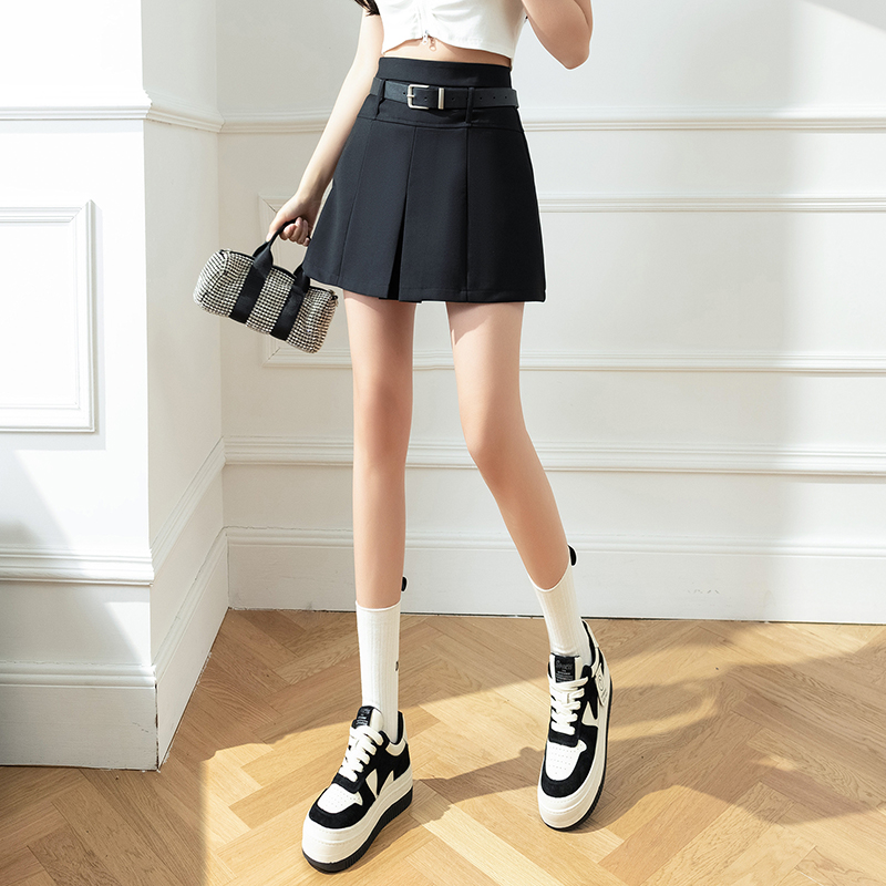 Gray skirt high waist short skirt for women