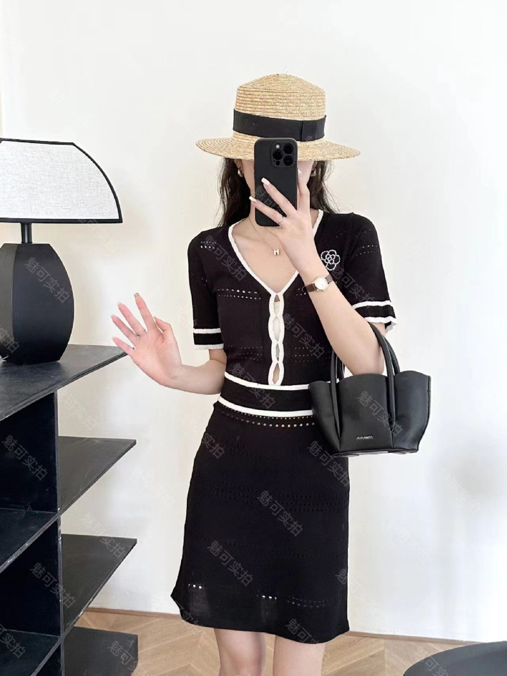 Knitted all-match slim Korean style dress