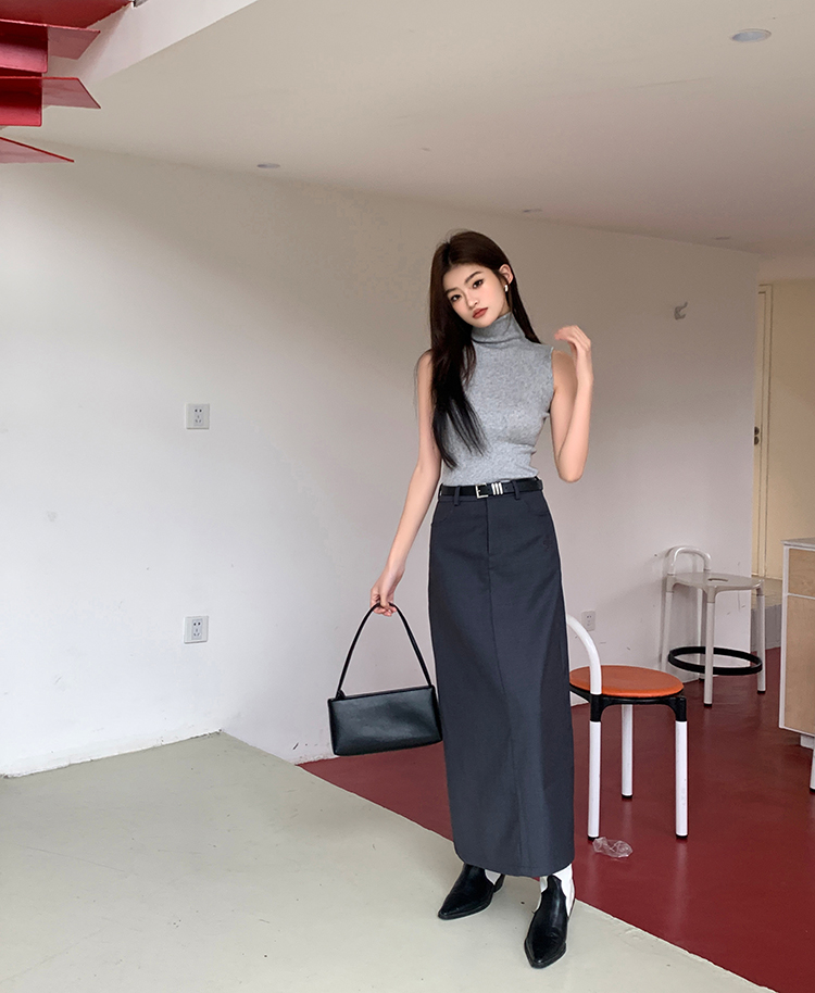 Spring and summer short skirt gray business suit