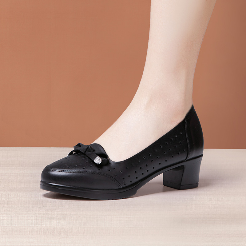 Hole black sandals summer footware for women