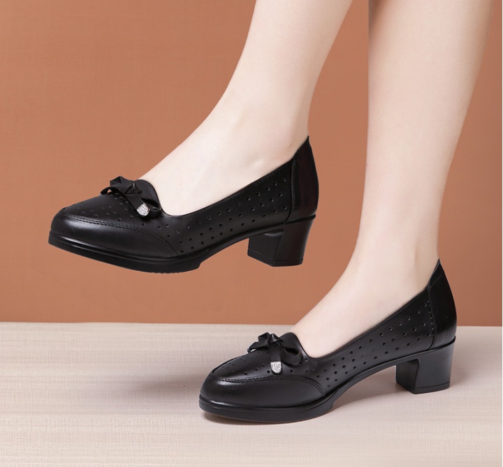 Hole black sandals summer footware for women