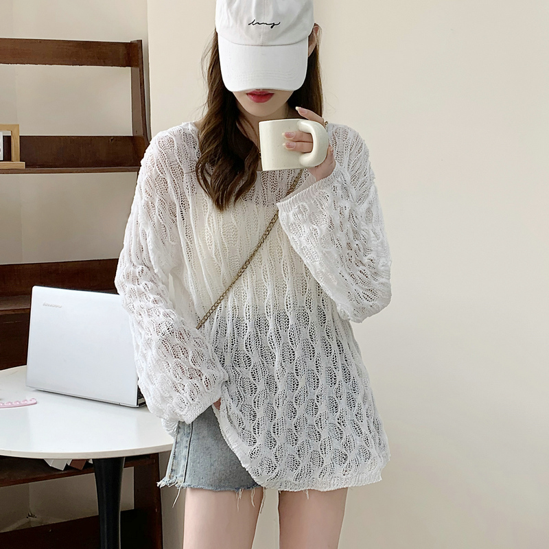 Thin lazy tops Korean style Casual sweater for women