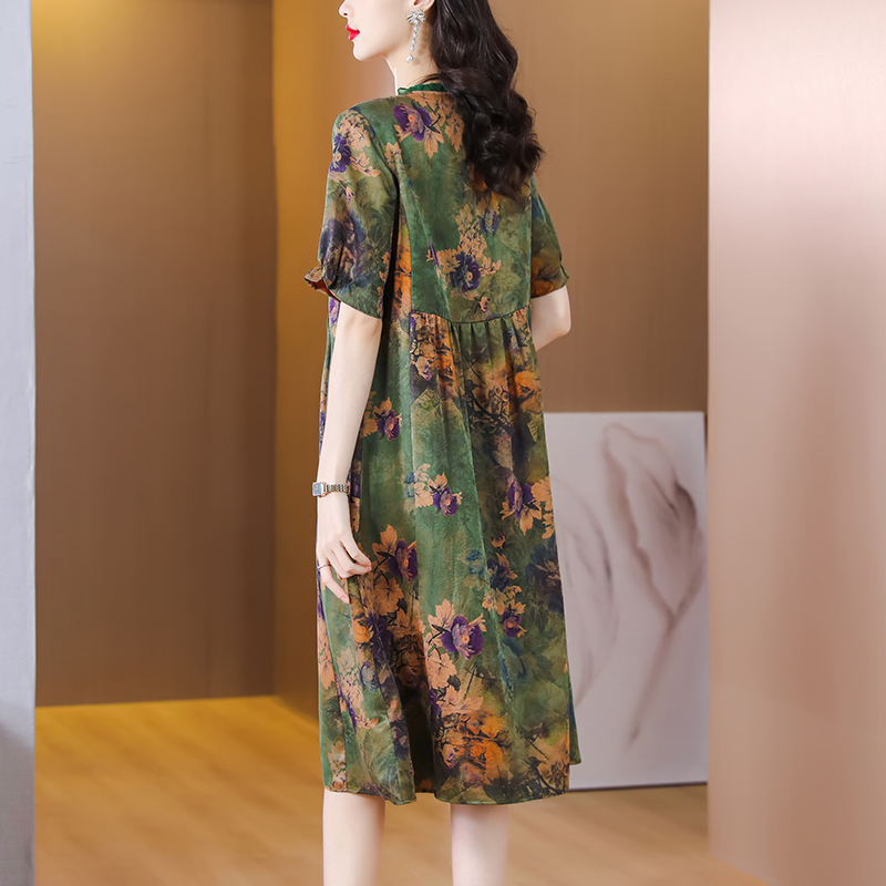 Temperament long dress exceed knee dress for women