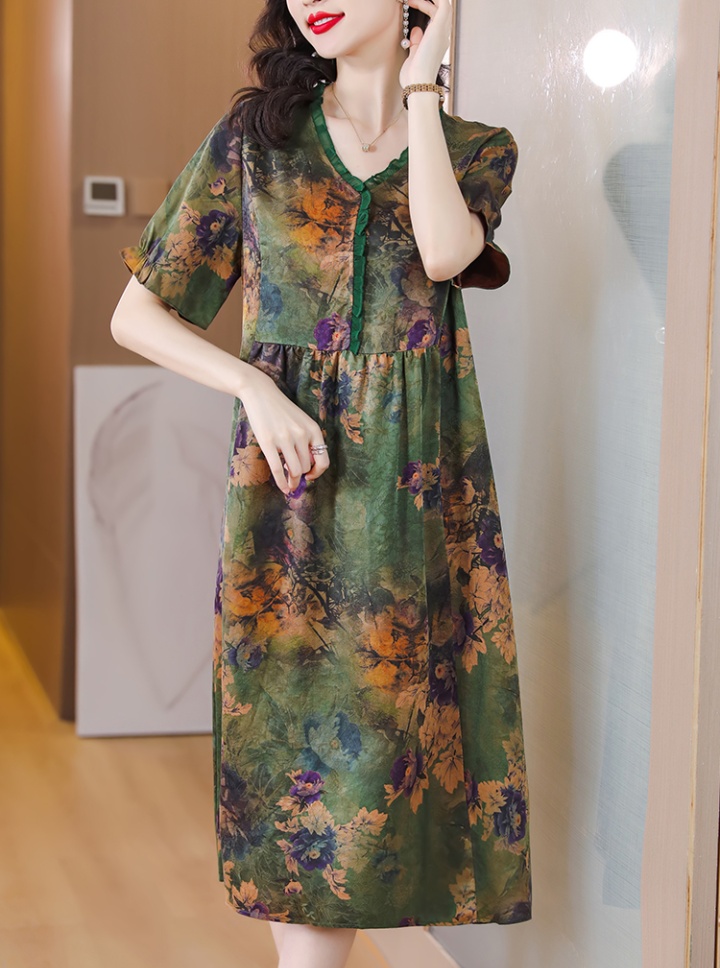 Temperament long dress exceed knee dress for women