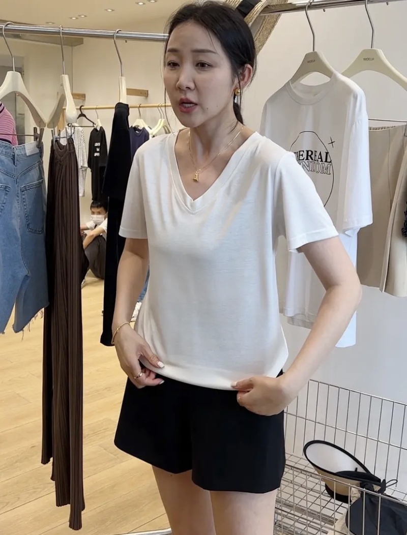 Casual Korean style T-shirt summer basis tops