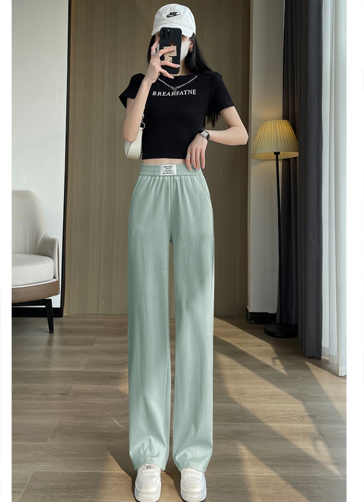 High waist pants spring and summer wide leg pants for women