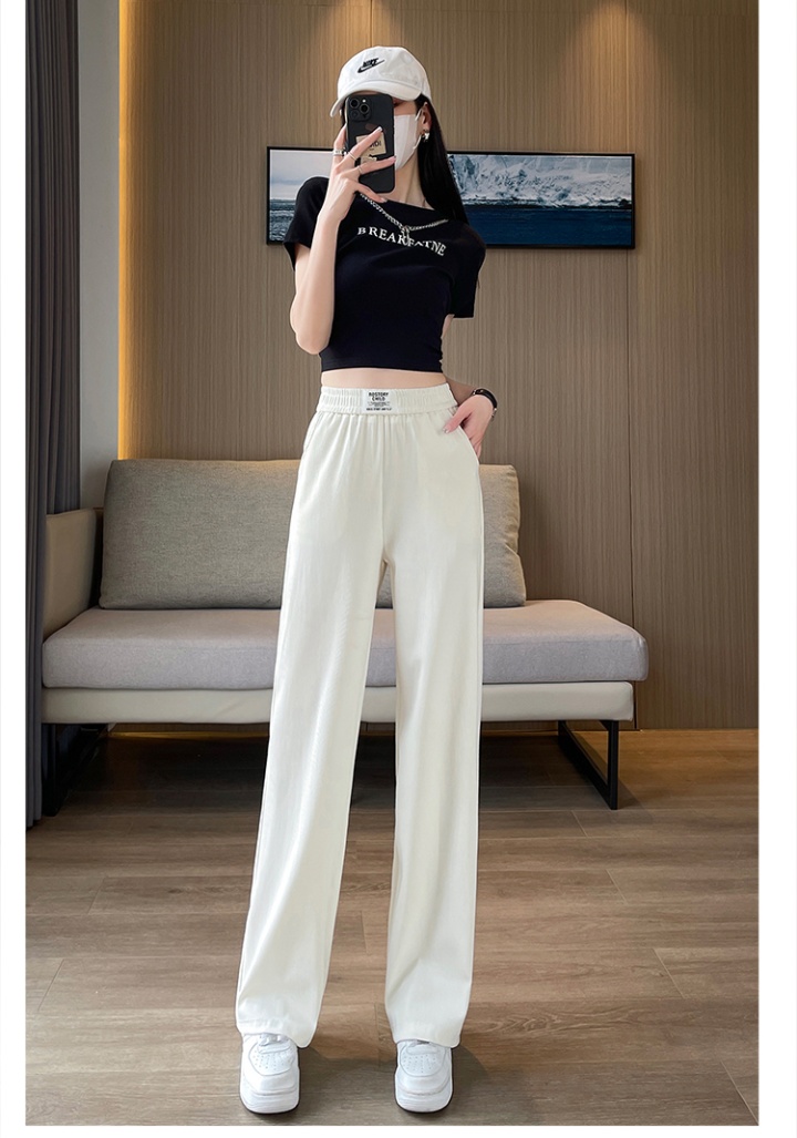 High waist pants spring and summer wide leg pants for women