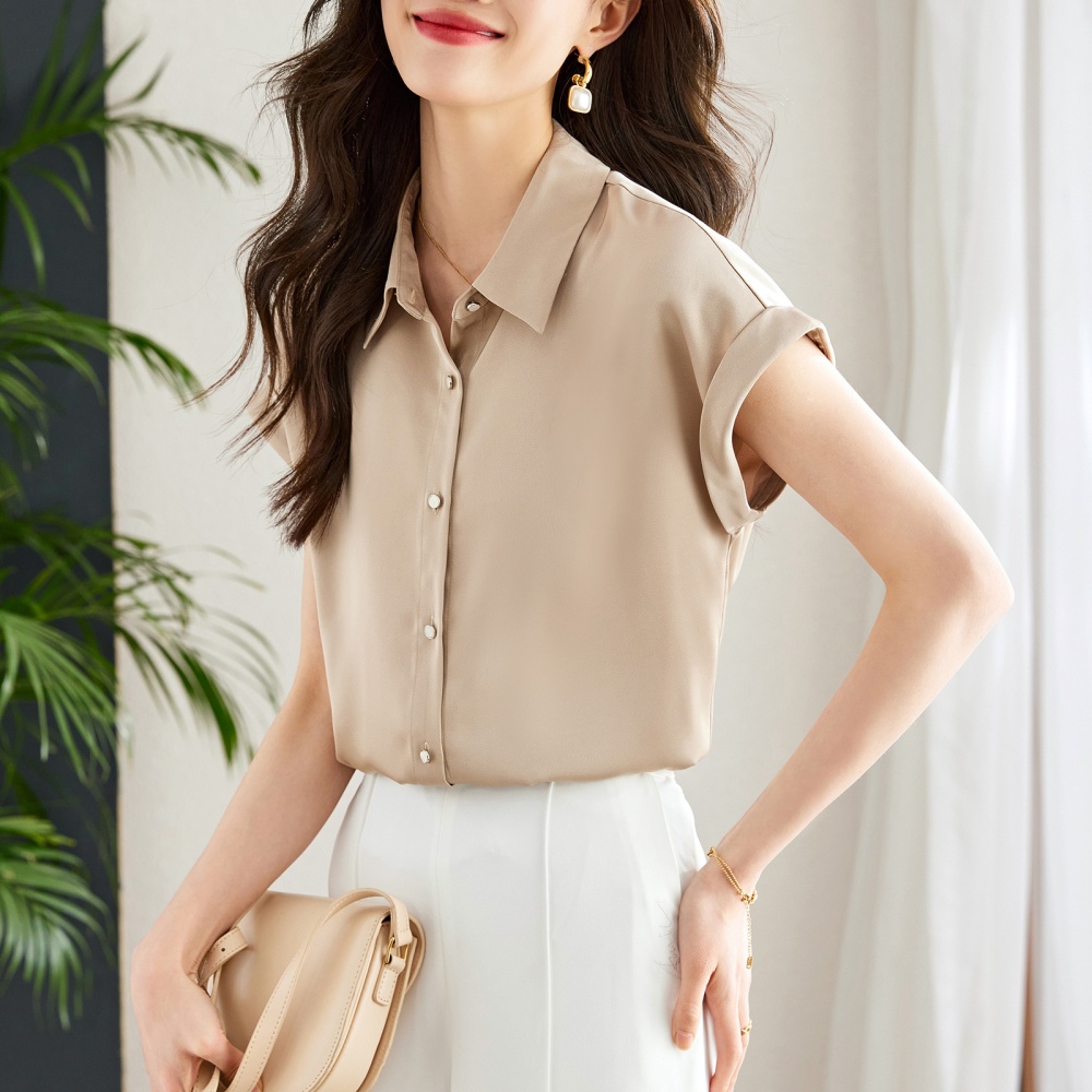 All-match fashion pure Korean style shirt for women