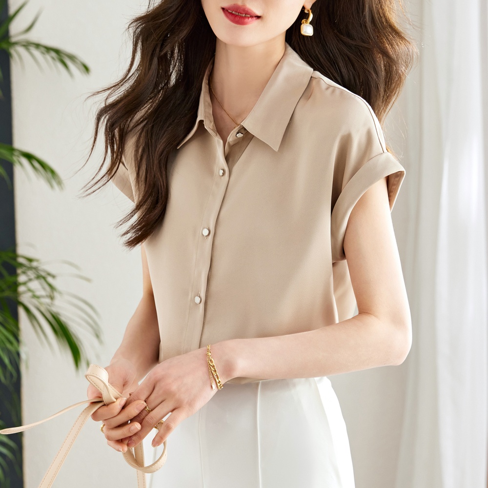 All-match fashion pure Korean style shirt for women