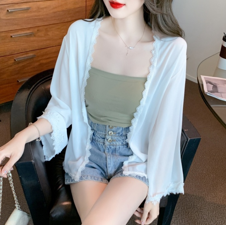 Loose summer sun shirt Korean style chiffon shirt
