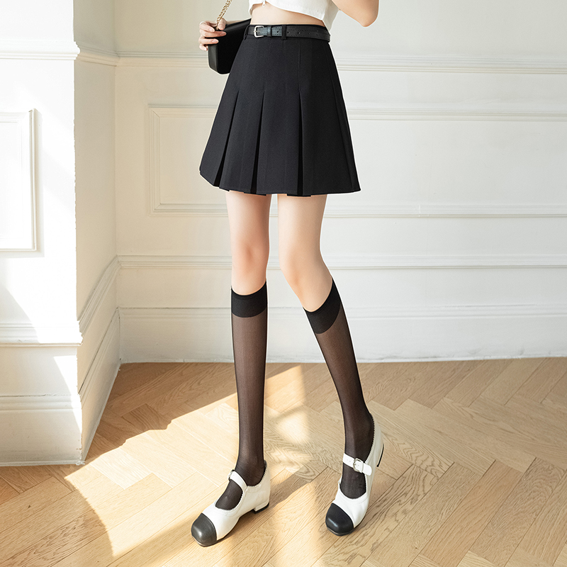 Slim gray skirt high waist short skirt for women
