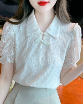 Lace Chinese style small shirt Western style shirt