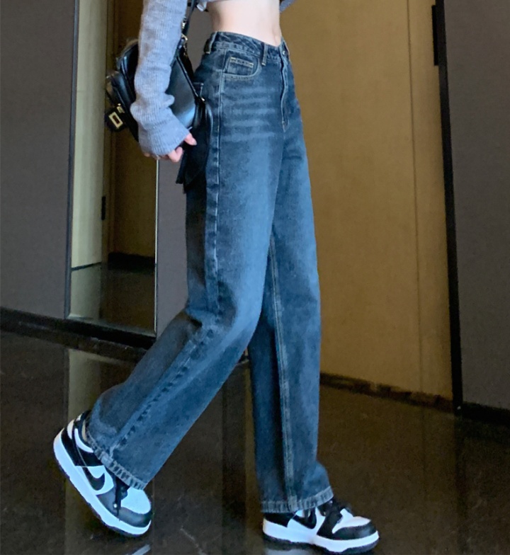 Retro wide leg pants high waist jeans