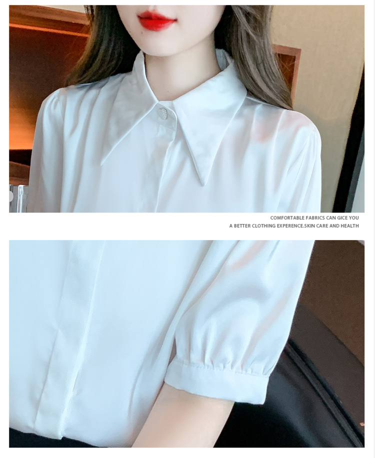 Short sleeve temperament shirt simple summer small shirt for women