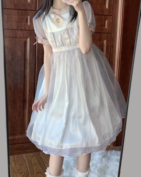 Elegant short sleeve summer dress