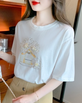 Pure cotton tops short sleeve T-shirt for women