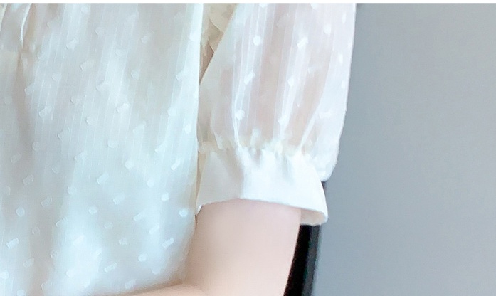 Western style lace small shirt lotus leaf summer shirt
