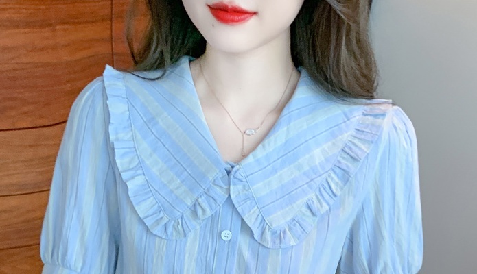 Summer Korean style tops doll collar shirt for women