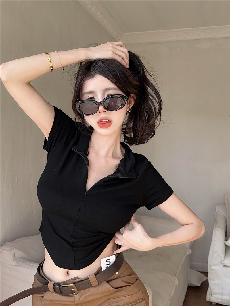 Unique short T-shirt short sleeve summer tops for women